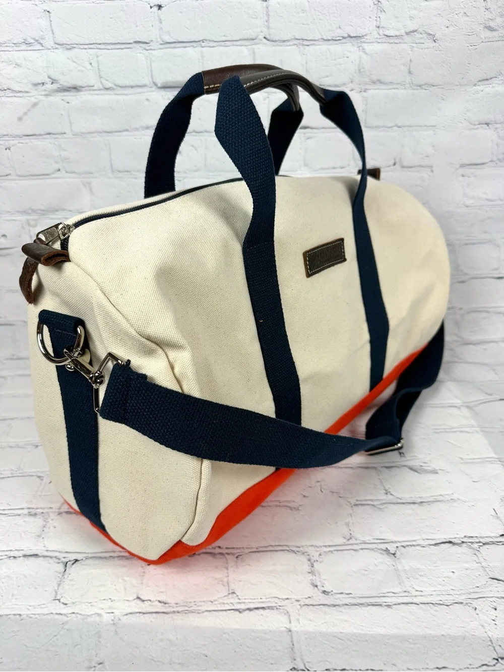 New Jack and Mulligan Kennedy Duffel Bag Leather Patch branded